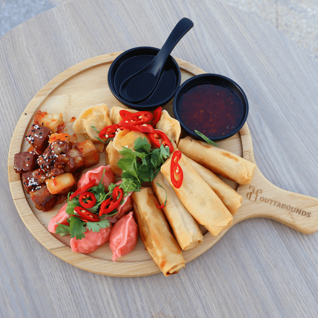Asian Food on a Share Board