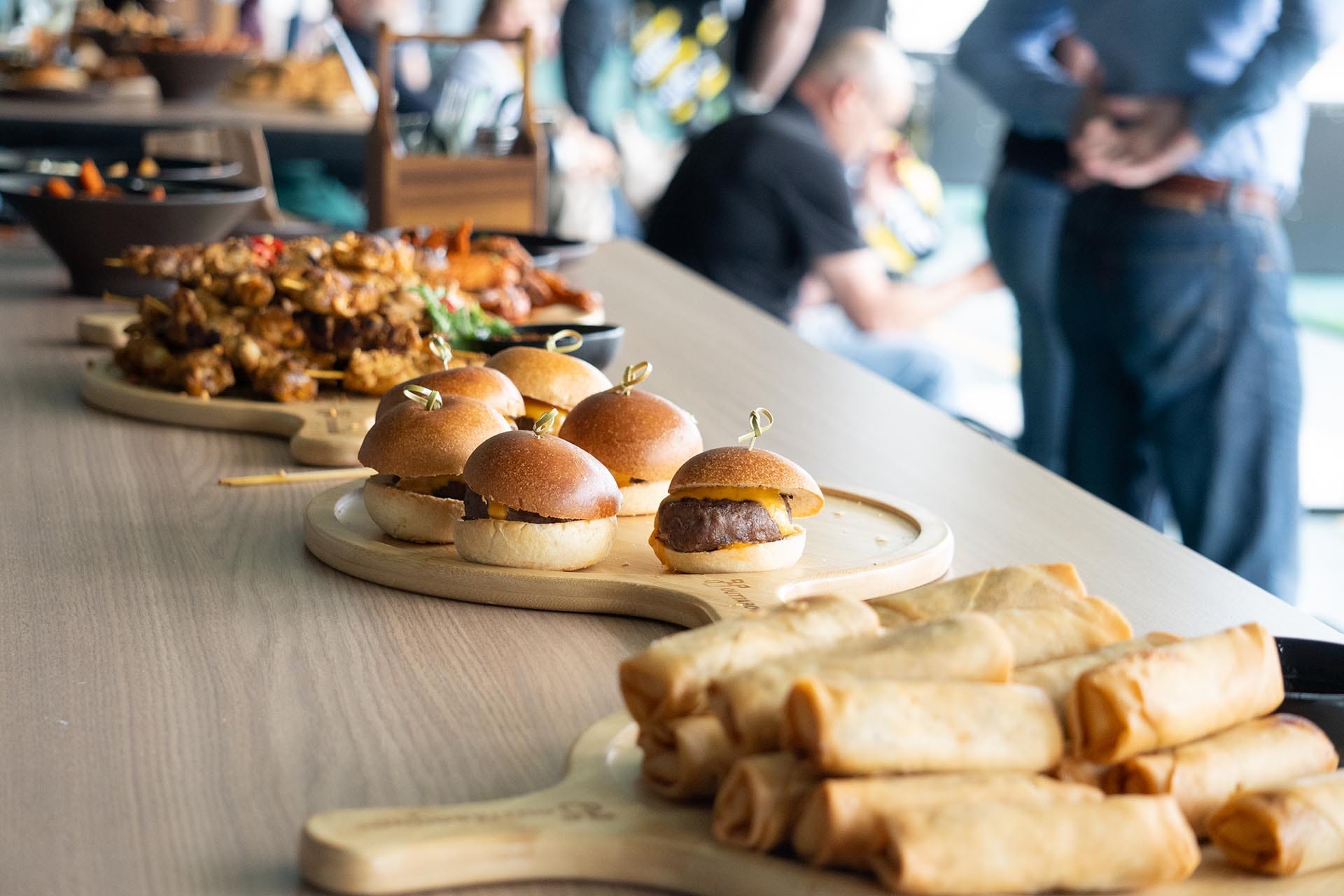 Food platters at exclusive lockout event at OuttaBounds