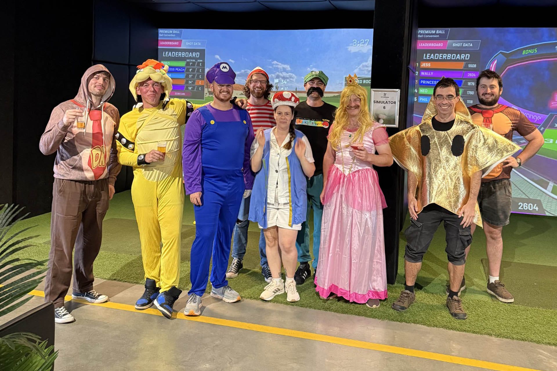 Corporate team having fun at works event at OuttaBounds